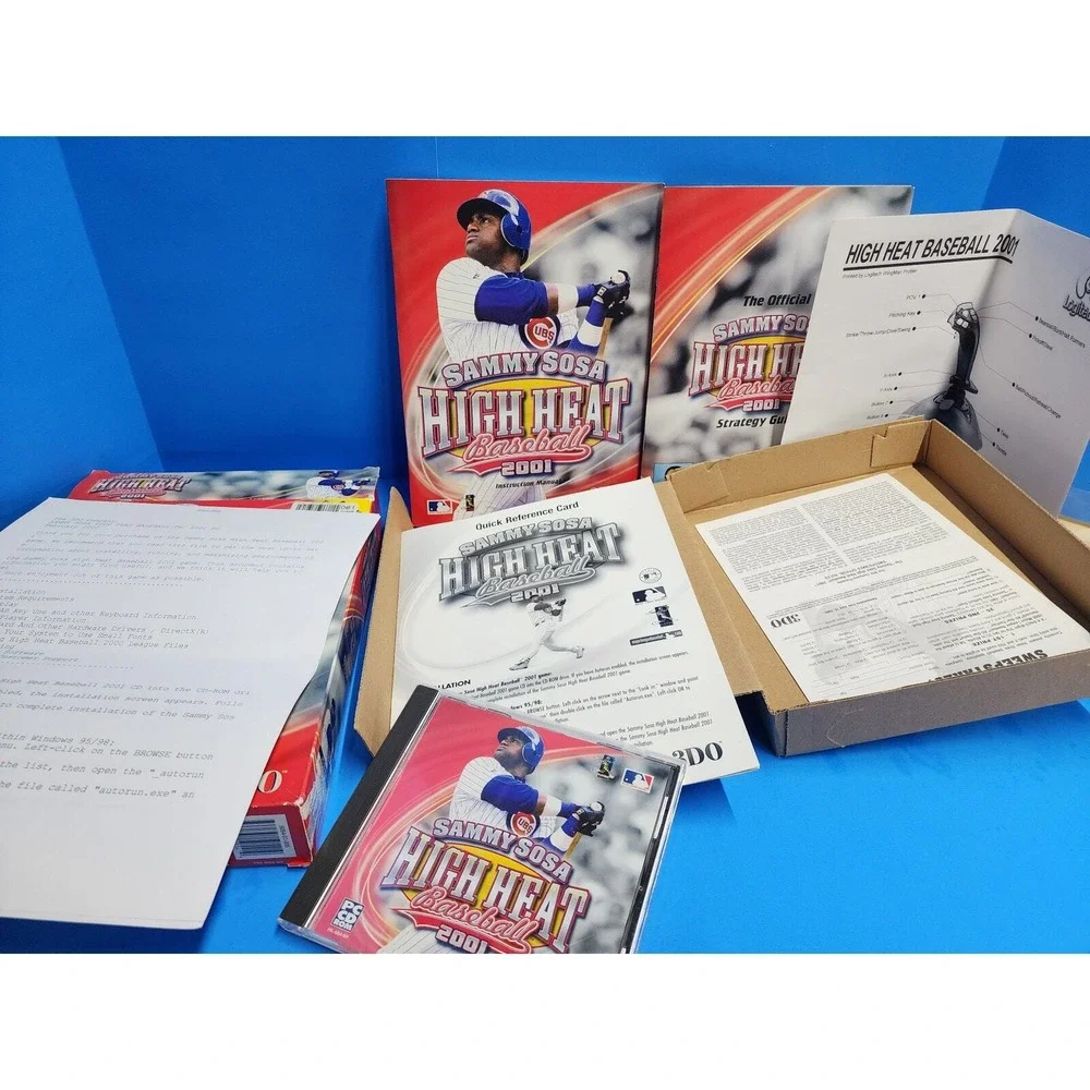 Vintage Rare Retro Sammy Sosa High Heat Baseball 2001 PC‎ Video Game